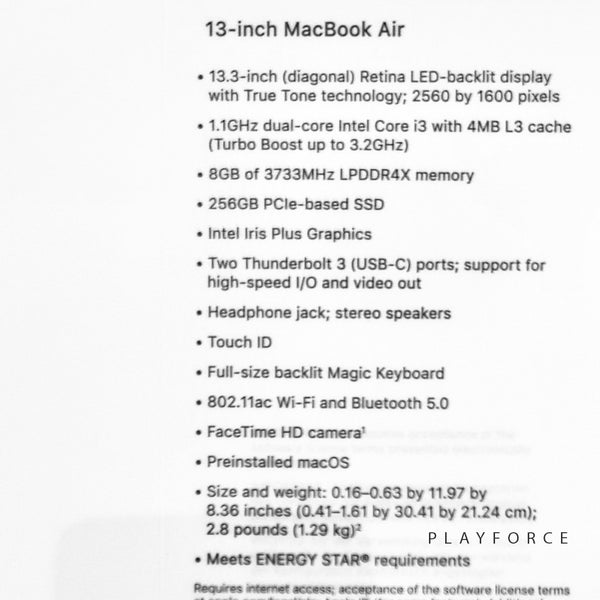 MacBook Air 2020 (13-inch, 256GB, Space)(Brand New)